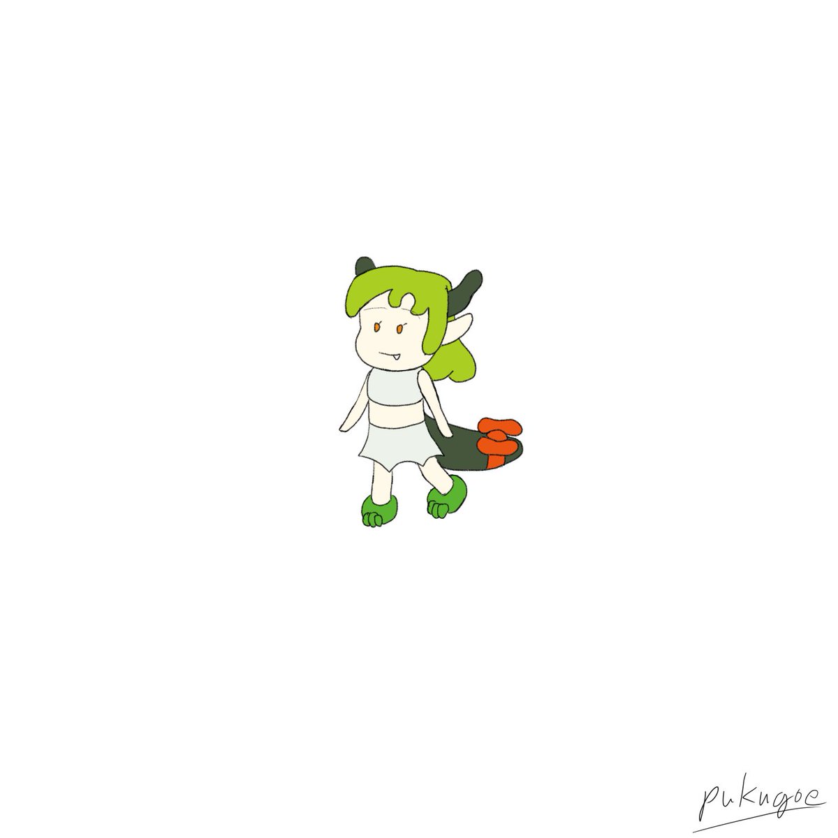 「本日の30分集中描き(-5分) デフォルメのパーツバランス検討中」|プクゴエのイラスト