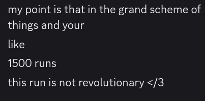 Bingus_Violet's tweet photo. This run is important to me because my friend said this about the same run when I mentioned I got distracted and almost died during a very good stage 1 https://t.co/4pk0mS9EYl