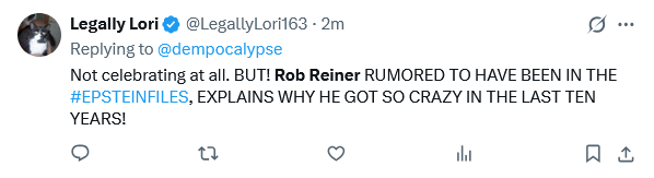 SethFromThe716's tweet photo. Right Wing assholes: None of ours are celebrating Rob Reiner's death!!!

Also Right Wing Assholes: https://t.co/Z7AisfWW72