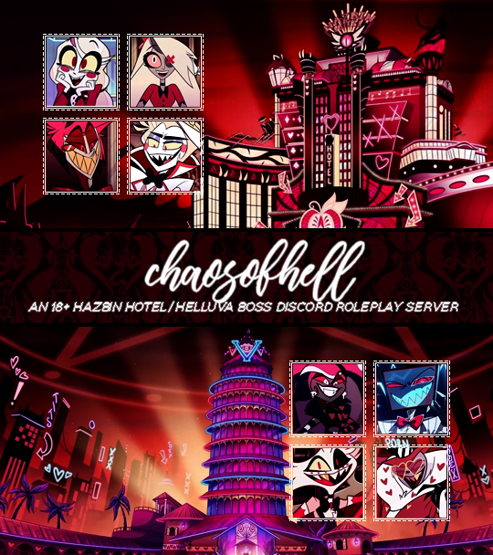 hellachaos's tweet image. Check in! discord.com/invite/Y5XTRbE…

#HazbinHotelRP