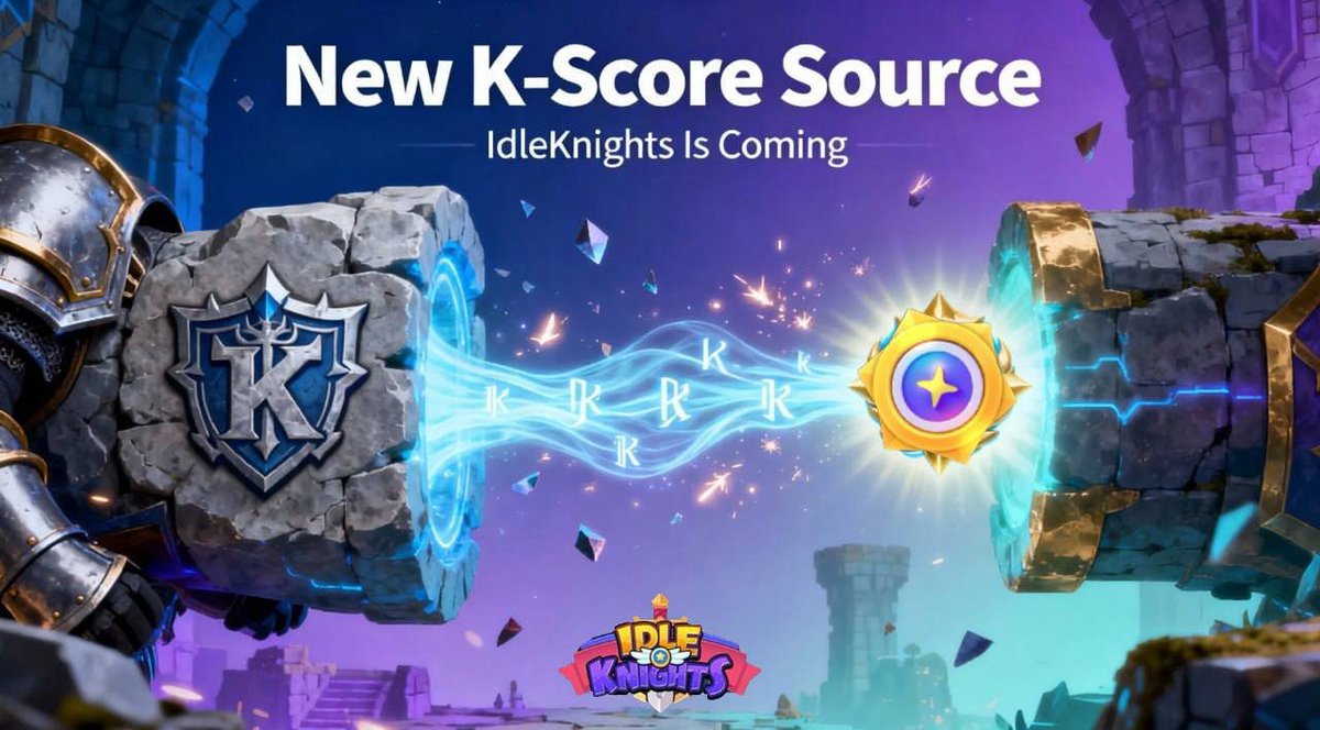 ⚔️ A new source of K-Score is coming to KapKap.

This week, we’re preparing to roll out K-Score support for IdleKnights, opening up fresh participation paths for players across the ecosystem.

With more ways to earn K-Score, users will have broader opportunities to strengthen