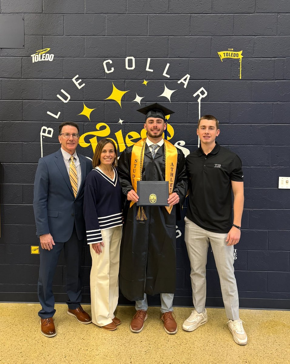 JeffSud's tweet photo. So Proud of @TroySudbrook - 2 Majors (Finance and Supply Chain Management), 1 Minor (Leadership), 2 BBA in 3.5 years with a 4.0 GPA. VP @toledosaac Captain of @ToledoBaseball NCAA Division 1 Baseball Oversight Committee. Well Done 🎓⚾️👏 https://t.co/HWjHWfzfDO