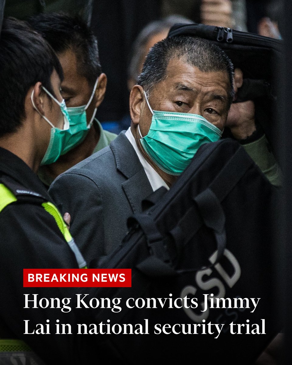 The 78-year-old media mogul has been found guilty on charges of conspiring to commit sedition and foreign collusion, in the most closely watched trial since Beijing’s crackdown on the city’s pro-democracy movement six years ago on.ft.com/3N0vo2r