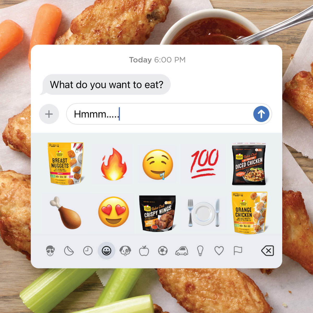 FosterFarms's tweet photo. Decisions, decisions…
#fosterfarms #chicken #emojis #crispywings #wings #orangechicken #alpastor #dicedchicken #spicy #nuggets #food #foodie https://t.co/b2yneSEyTi