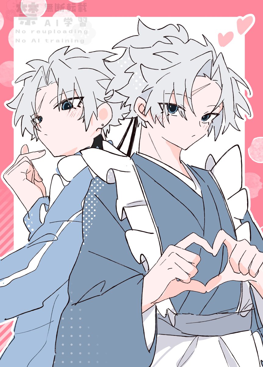 「原藤のメイド藤。和とジャージ。 下書き」|乃亜のイラスト