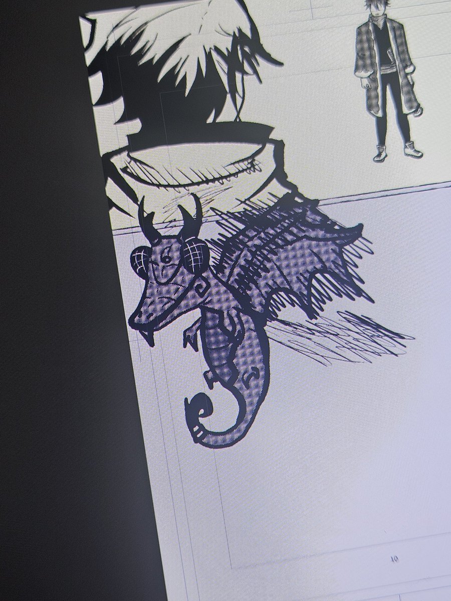 Unfinished panel of a new demon coming to Red Era called the Flyzard  #Flyzard #Redera #sketch #manga #draw #digitalart