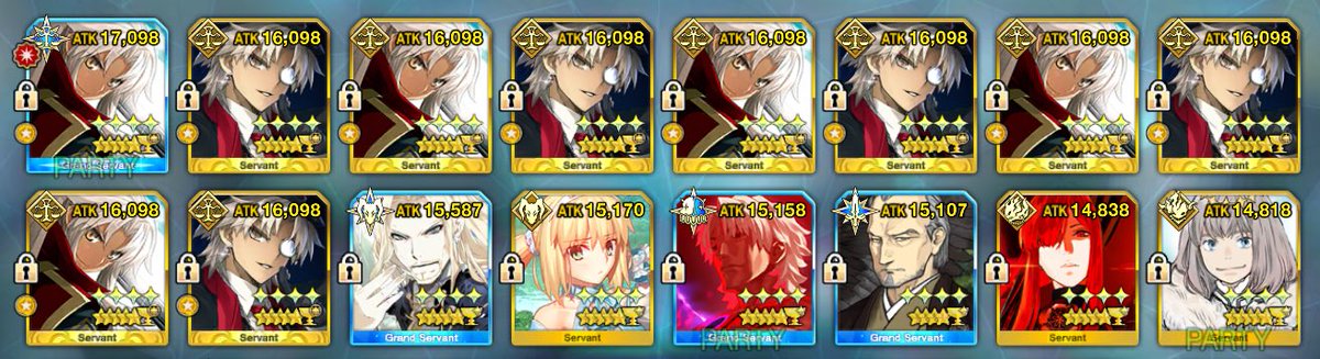 #サーヴァントをアタッカー順に並べて上位6名を晒せ