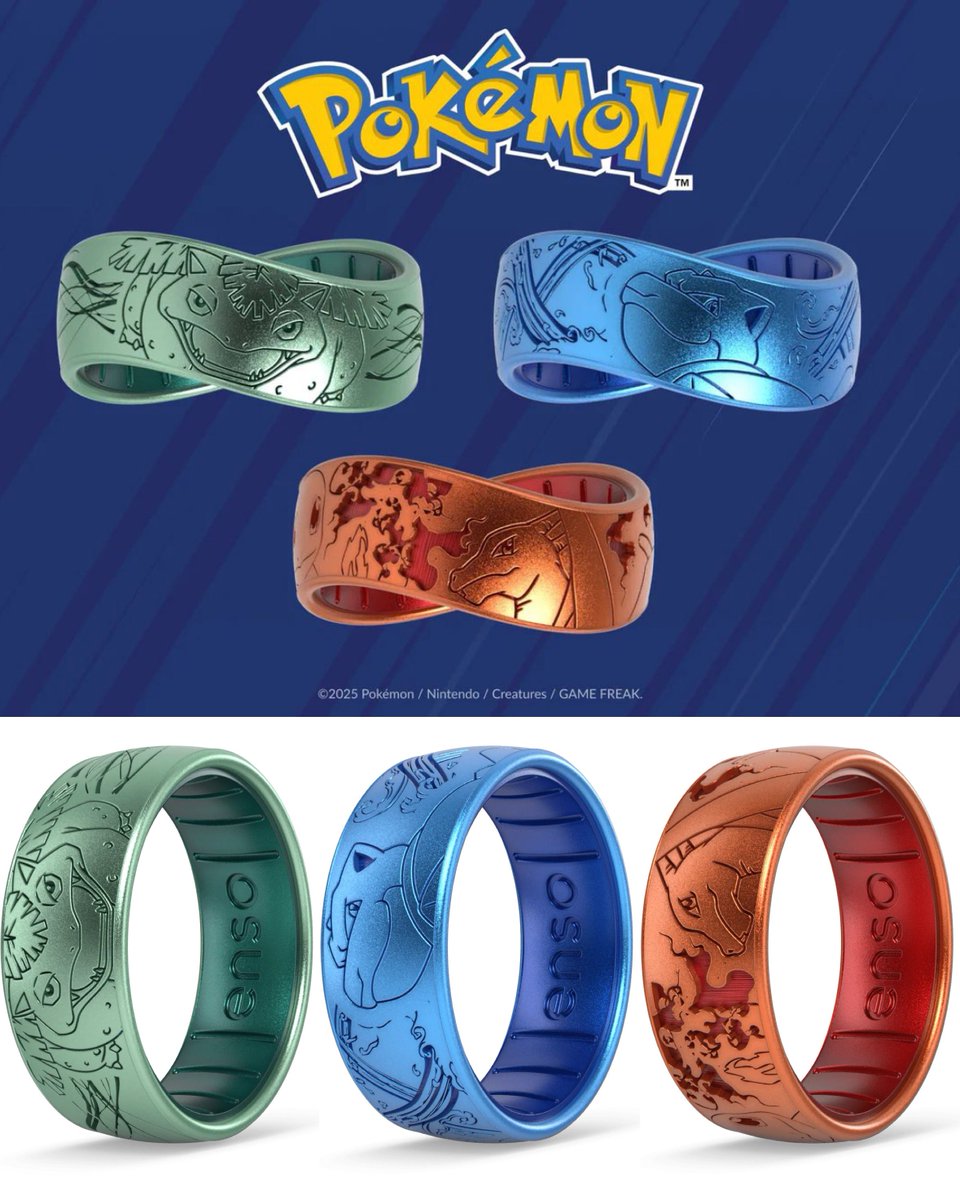 FunkoPOPsNews's tweet image. Check these awesome Pokemon rings from Enso! I’m gonna need a Pikachu / Raichu one ..

#Pokemon #FPN #FunkoPOPNews
