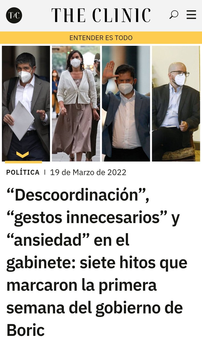Y finalmente <a href="/azetaene/">Gordo Pitonizo</a> siempre tuvo la razón, como buen pitonizo.
La primera semana del gobierno Boric: su única y mejor semana en 4 años.
