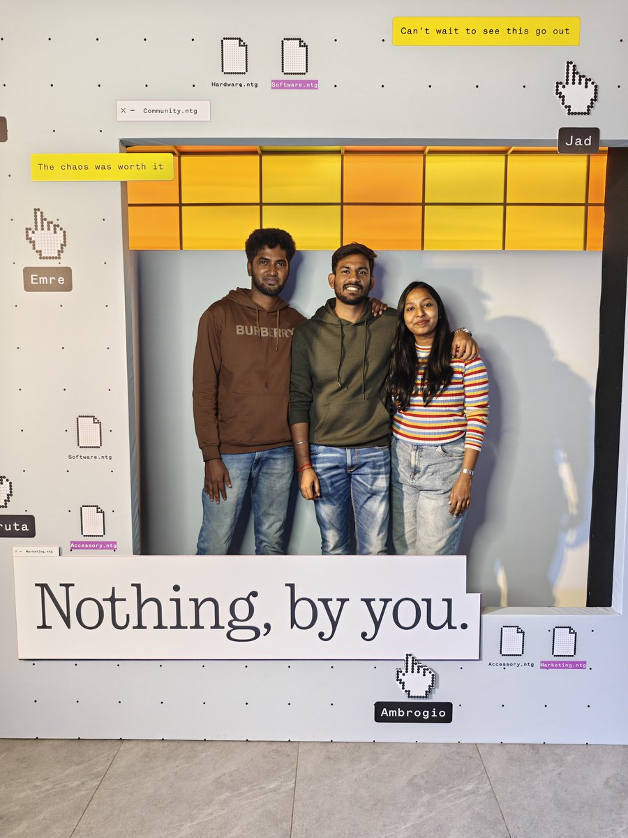 SanthoshAth's tweet photo. Spend some quality time with the community members โ
๐๐ป
#NothingDrop https://t.co/W6Q7qAq6yG