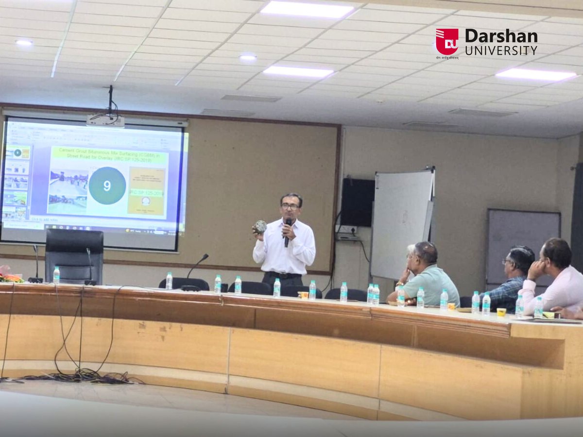 Prof. (Dr.) Ujjval J. Solanki delivered an insightful expert talk at Rajkot Municipal Corporation on “Sustainable Practice for Urban Road Construction.”

#SustainableInfrastructure #UrbanRoads #SustainableRoads #RoadConstruction #UrbanDevelopment #SmartCities