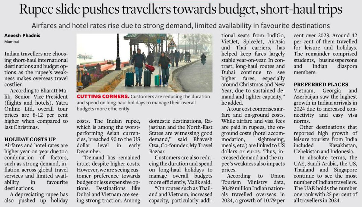 Tariffs &amp; India's export got 99 problems, but hurting some foreign travel plans ain't one of them. And rightly so.