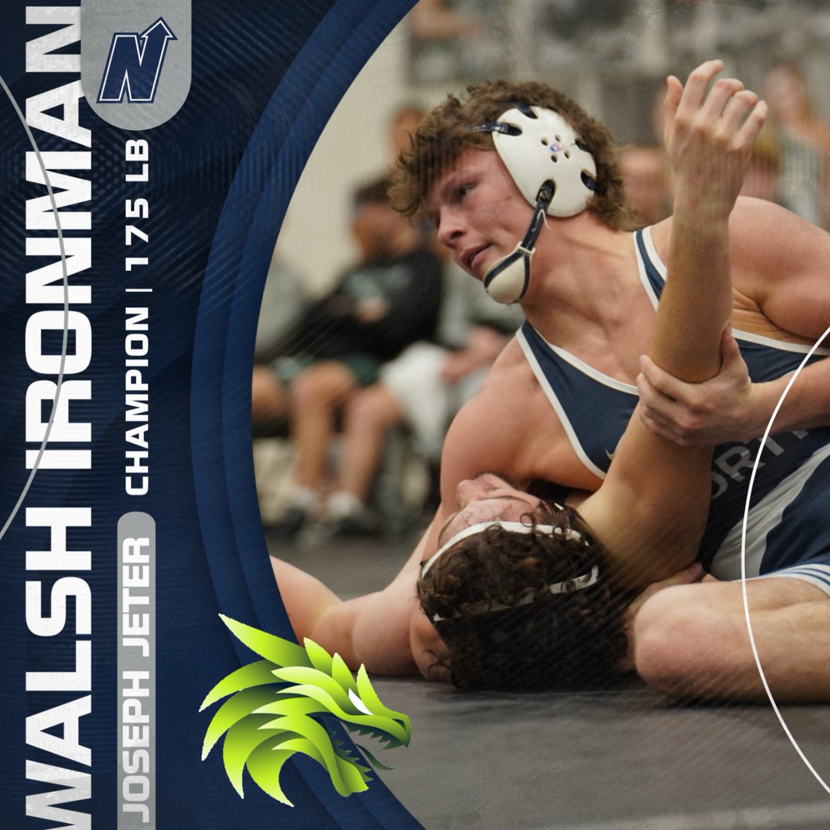 north_edmond's tweet photo. Congrats to Joseph Jeter on winning the Walsh Jesuit Ironman Tournament at 175 LB! #HuskyNation @ENHSWrestling @edmondnorthwrestling https://t.co/AdBNb3oVkx