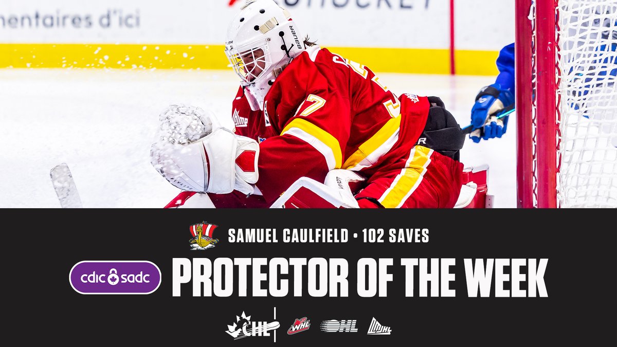 It was an impressive introduction to the <a href="/QMJHL/">QMJHL</a> for the <a href="/DrakkarBAC/">Drakkar de Baie-Comeau</a>'s Samuel Caulfield as he earned the #CHLProtectoroftheWeek presented by <a href="/CDIC_CA/">Canada Deposit Insurance Corporation</a> in his first week in the league!