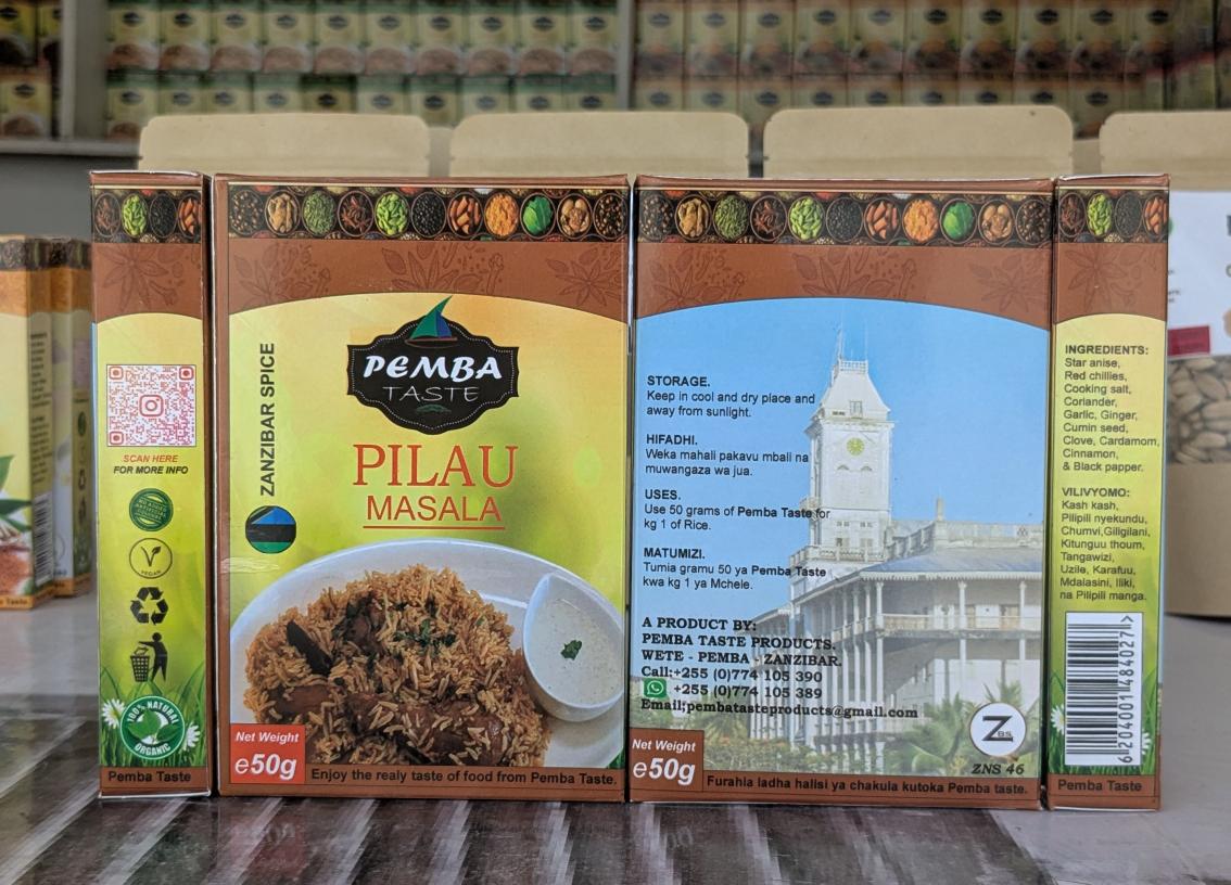 The iconic House of Wonders on our Pilau Masala packaging reflects Zanzibar’s rich heritage.

At Pemba Taste Products, we promote Zanzibar tourism by sharing its history, culture, and spice legacy with the world one pack at a time.

#PembaTaste2025