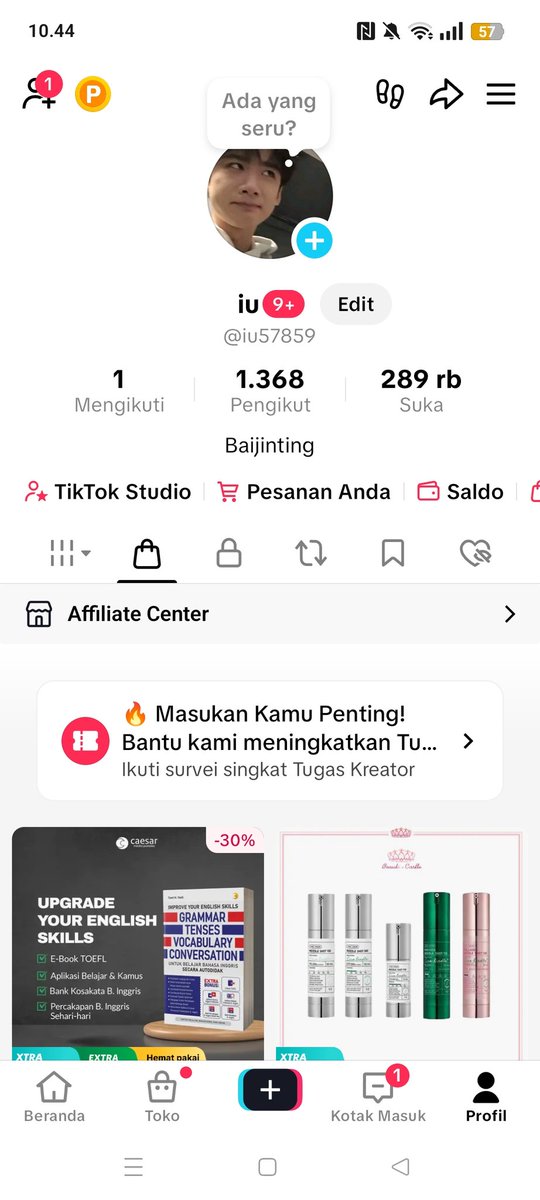 kaywords's tweet photo. @greatzly Wts akun tiktok ini (200k)
Affiliate on
Live all on
Gaada pelanggaran/no bind
Cocok buat apa aja
Always fyp
Nama bisa diganti semua
No suntik suntik https://t.co/YtrpLhoXoq