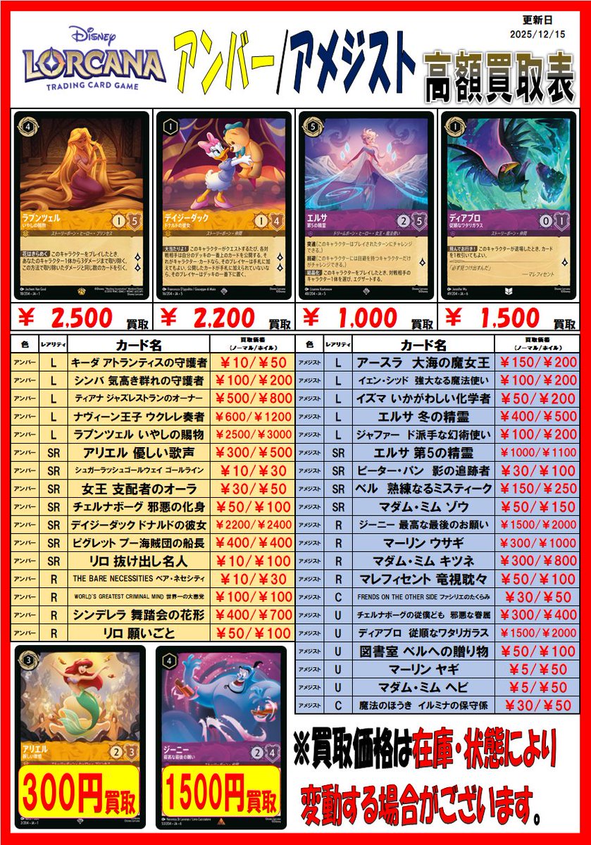 soraページ ルジョーおまとめ買い ディズニーロルカナ 買取情報】 🌏Dオタなロルカナ担当です