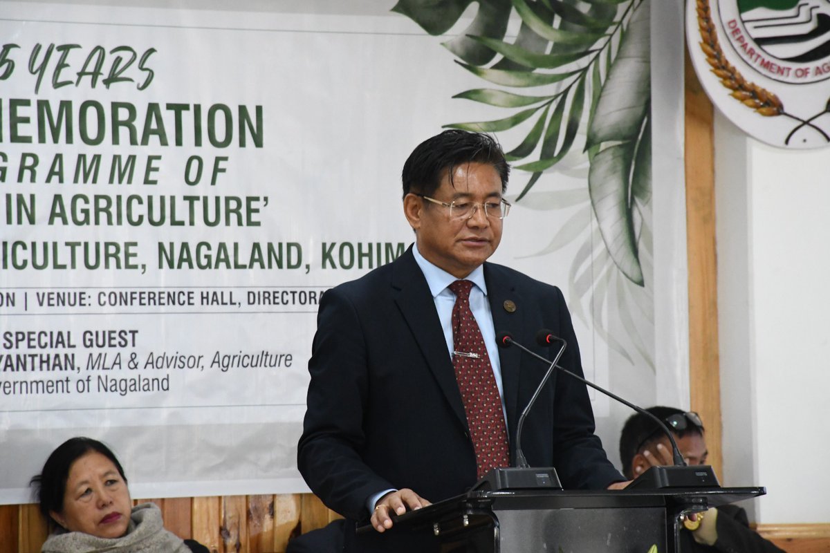 AgriNgl's tweet photo. Celebrated the 25th years  Commemoration of Women in Agriculture at Directorate of Agriculture, Kohima on Dec 11. Hon'ble Advisor of Agriculture Shri.@Mhathung Yanthan graced the occasion as the Special Guest.#Farmerette -A  Souvenir magazine marking the occasion was  unveiled. https://t.co/YeRYIVJctZ