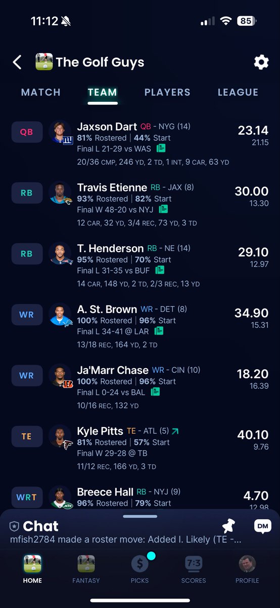 warnock_jordan's tweet photo. @SleeperHQ Missed the playoffs for this… https://t.co/zpqMbTaqer