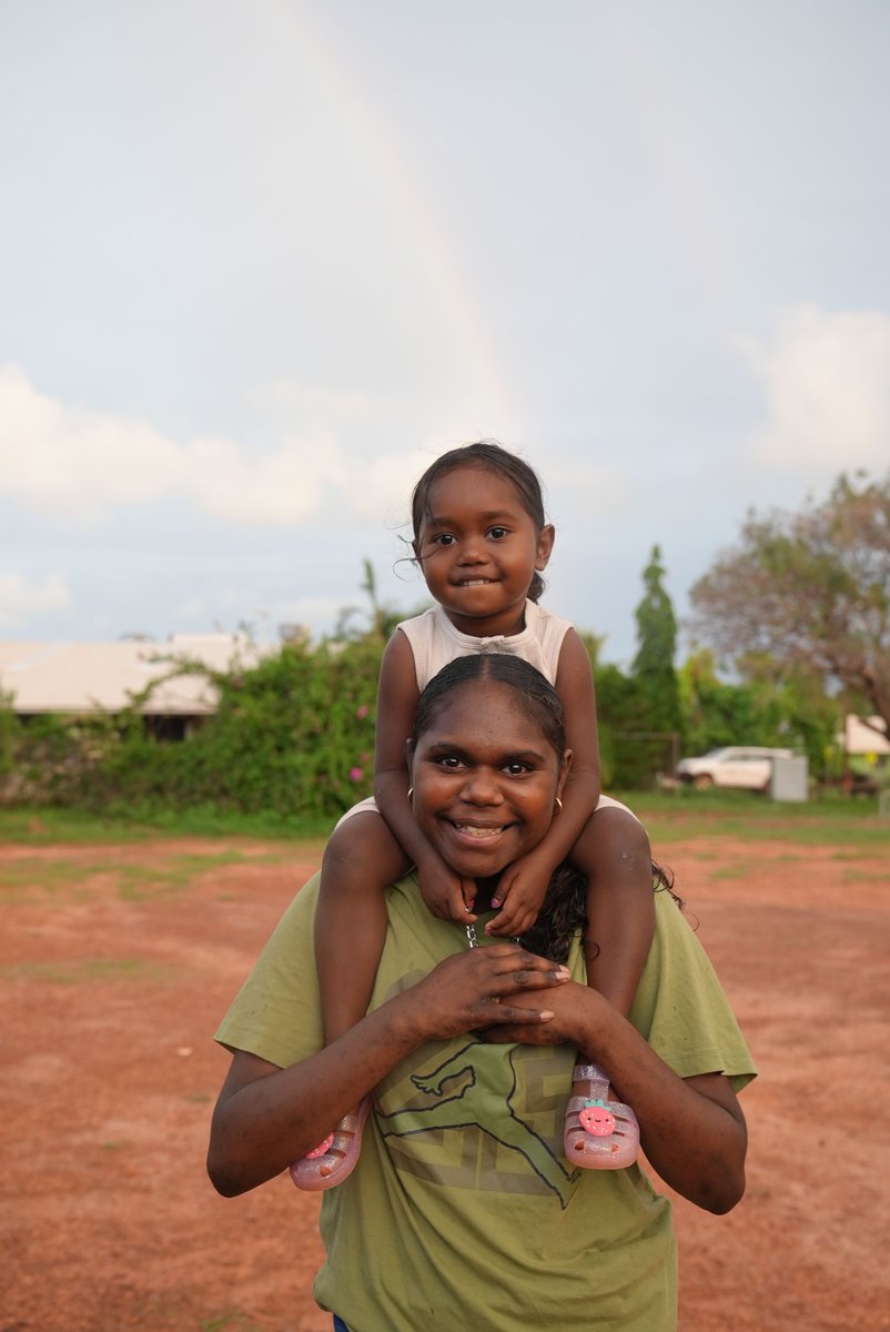 reddustoz's tweet image. 🌈 Rainbows are better shared when your with family 🌈 
From our most recent trip to Minjilang as part of our Healthy Living Program. The program was built on turning the story of Warramurrungunji into a children's book and we can't wait to share it with you! More to come.