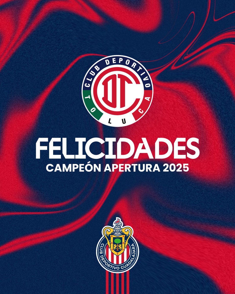 Enhorabuena a <a href="/TolucaFC/">Toluca FC</a> por haber obtenido el título del Apertura 2025.
