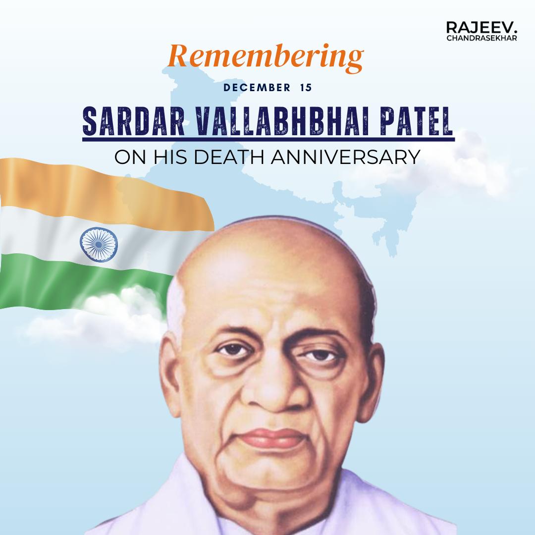 RajeevRC_X's tweet image. My respectful tributes to the Iron Man of India Sardar Vallabhbhai Patel ji on his punyatithi 🙏🏼

#SardarVallabhbhaiPatel