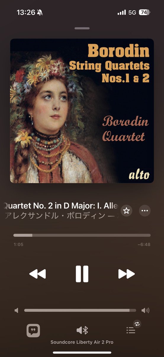 ボロディンの弦楽四重奏やべえな…。
コンテンポラリー