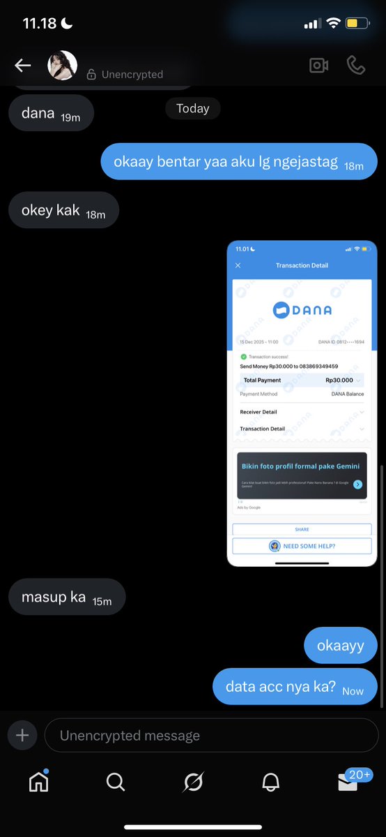 pixyrosy's tweet image. HELP RT / REPOST PENIPU ACC MASUK HT! 

jujur dari kemarin udah cape nge ba dan tbtb ada kayak gini, aku udah gaada energi mau marah-marah. semoga kalian ga kena juga ya nomornya (083869349459) hati hati guys miskin bgt nipu 30rb doang

#zonauang