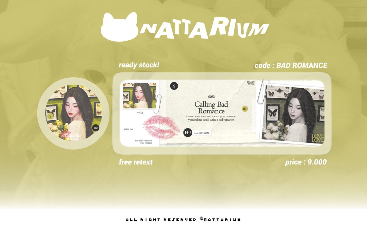 nattarium's tweet image. help repost thankyou 💛

halooo natt bawa layout rs ready stock ian, yoona, sohyun, rora h&amp;amp; ahyeon. prici on pic! bisa take via dm/tele. . mari jajankkk &amp;lt;3

#zonauang️️