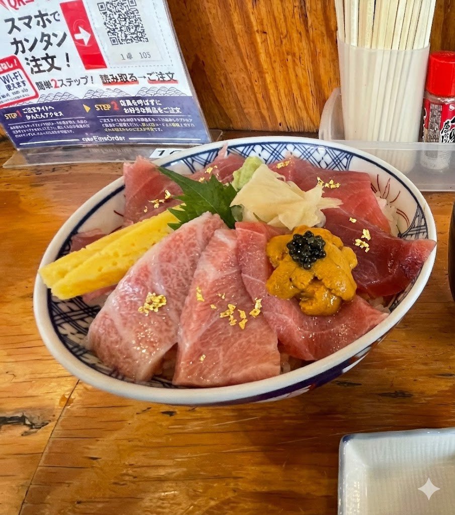 Geminiにお願いして高級なマグロ丼にしてもらいました😀