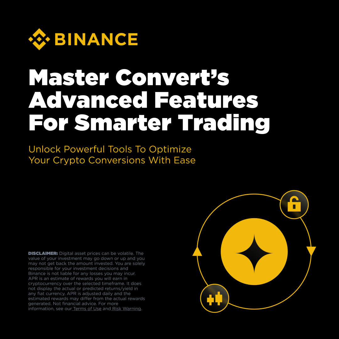 binance's tweet image. More ways to grow on Binance Convert: 

🔸 Convert Recurring
🔸 Earn on Limit Orders
🔸 TP/SL for automated risk management

Learn how 👉 binance.com/en/blog/market…