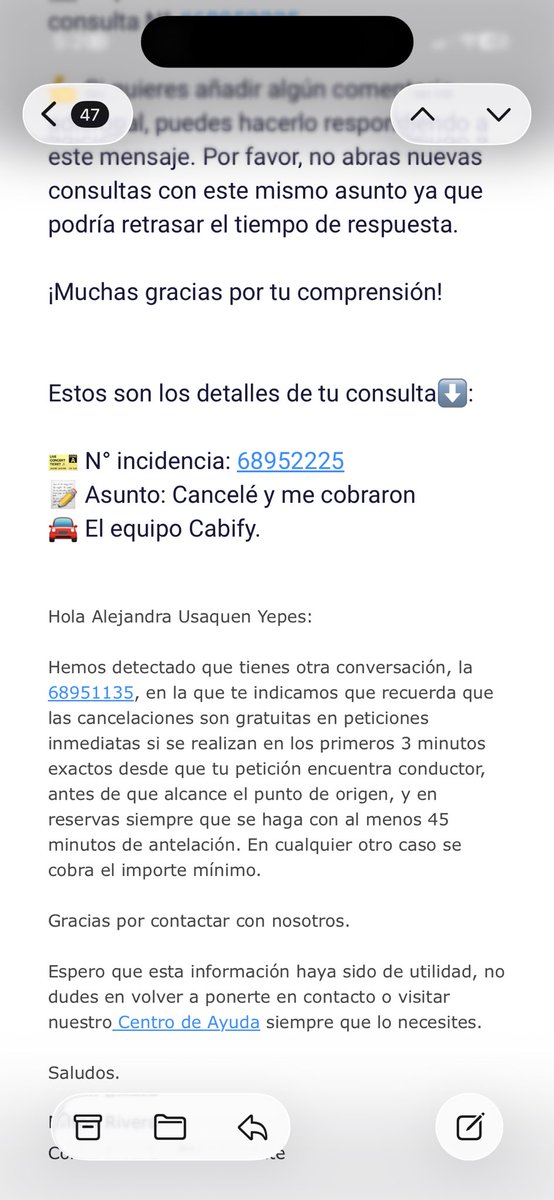 MalejaYepez's tweet photo. @cabify_colombia Tengo estos dos números, porque igual me pasó lo mismo dos veces. En el mismo lapso, con conductores diferentes. Y según “a ellos no les avisa que es servicio mascotas” https://t.co/JXRZ8TnEKZ