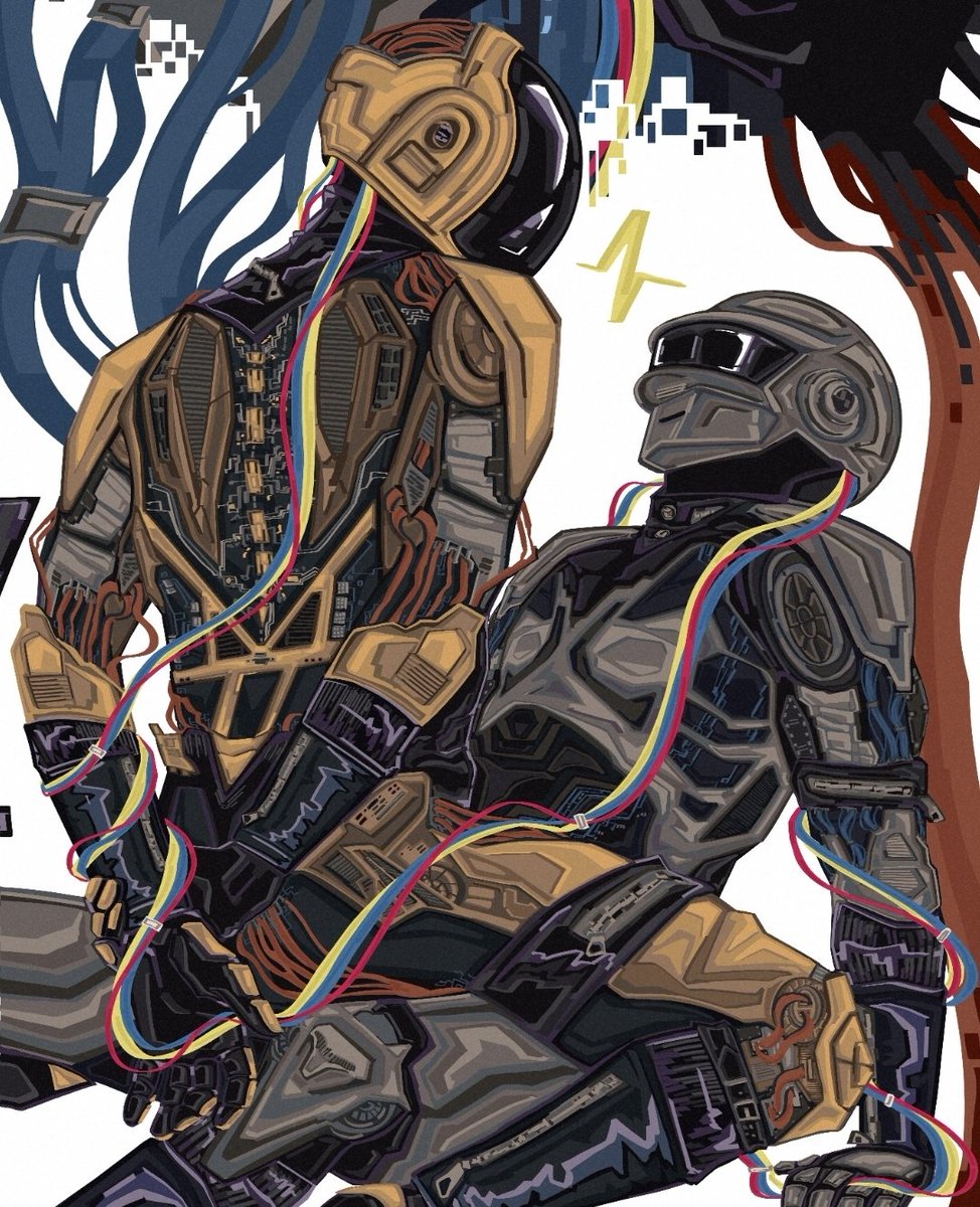 veleci_'s tweet image. Drawing gay Robots for the love of the game