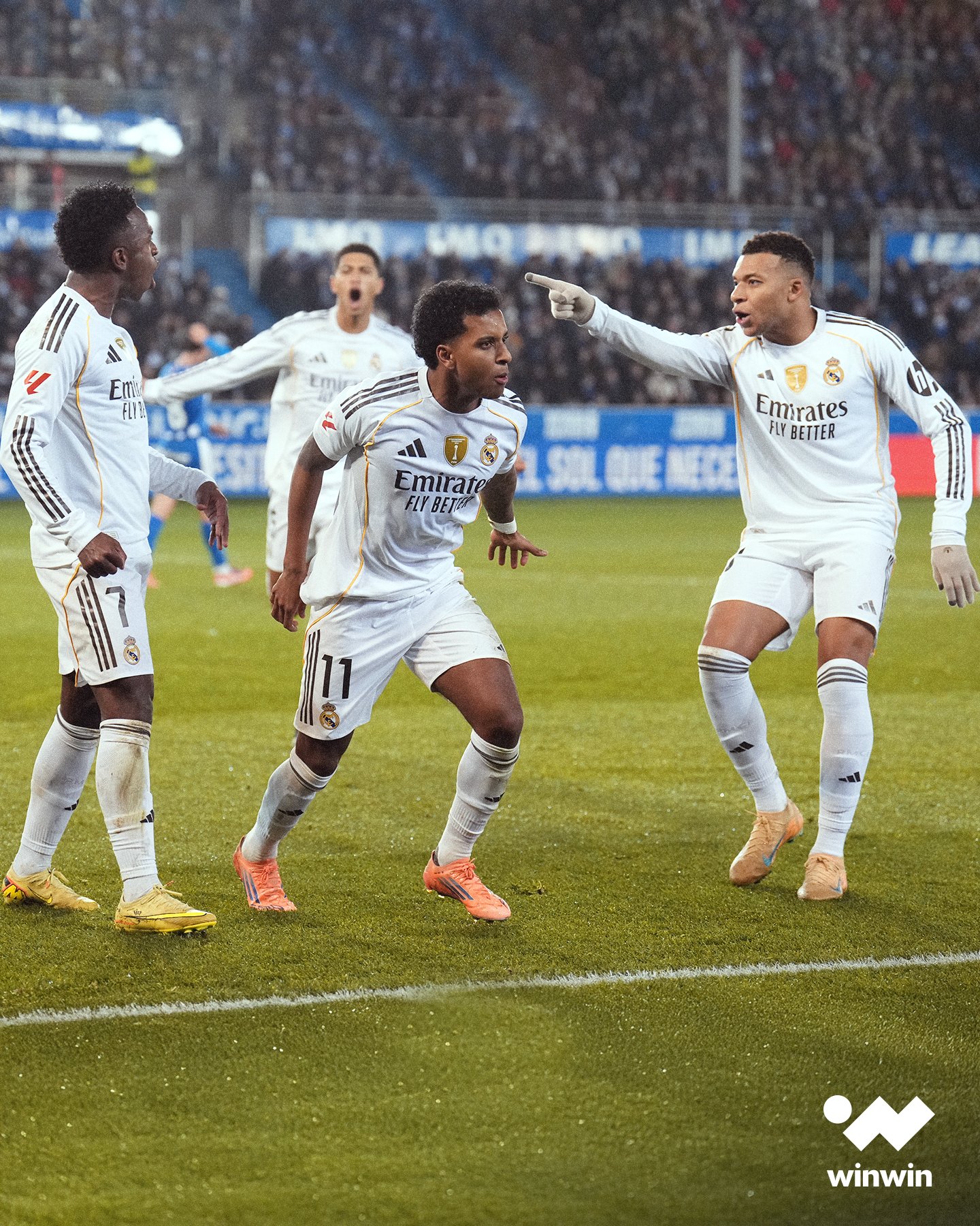 مبابي هدف. بيلينغهام تمريرة حاسمة. رودريغو هدف. فينيسيوس تمريرة حاسمة. الرباعي الرائع عاد من جديد 