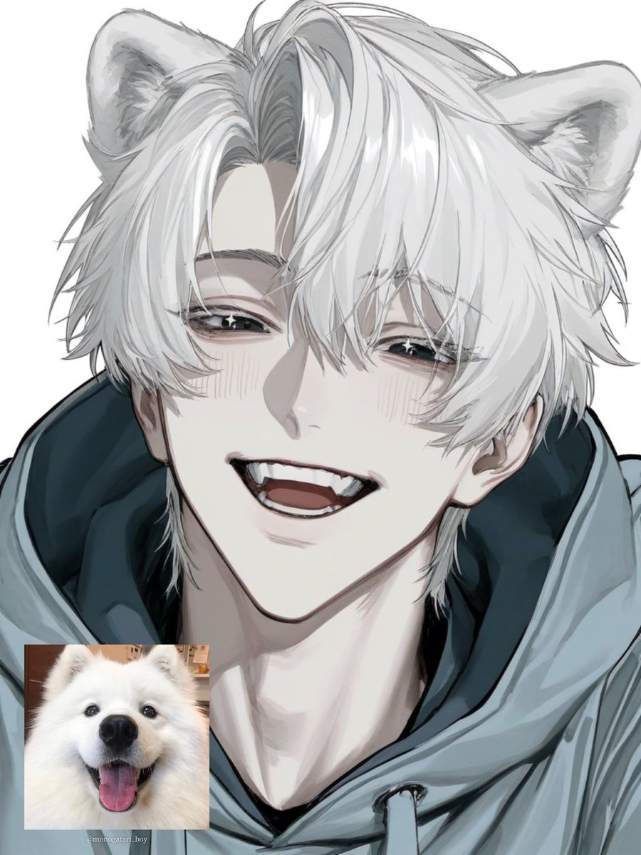 monogatari_boy's tweet photo. ［dog］#擬人化チャレンジ https://t.co/TFj3Rr2OVn