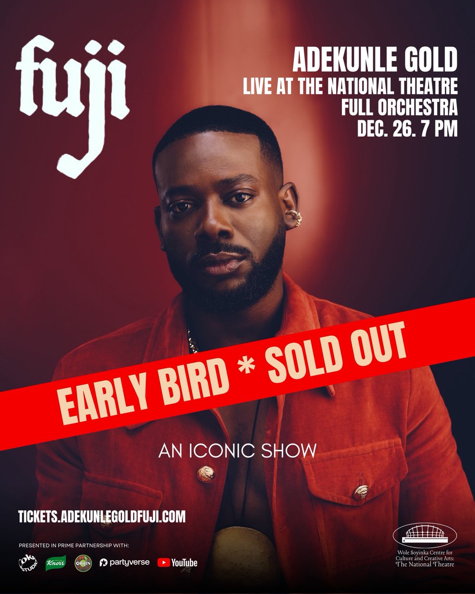 adekunleGOLD's tweet image. Early Bird, SOLD OUT. 
🎟️ - tickets.adekunlegoldfuji.com