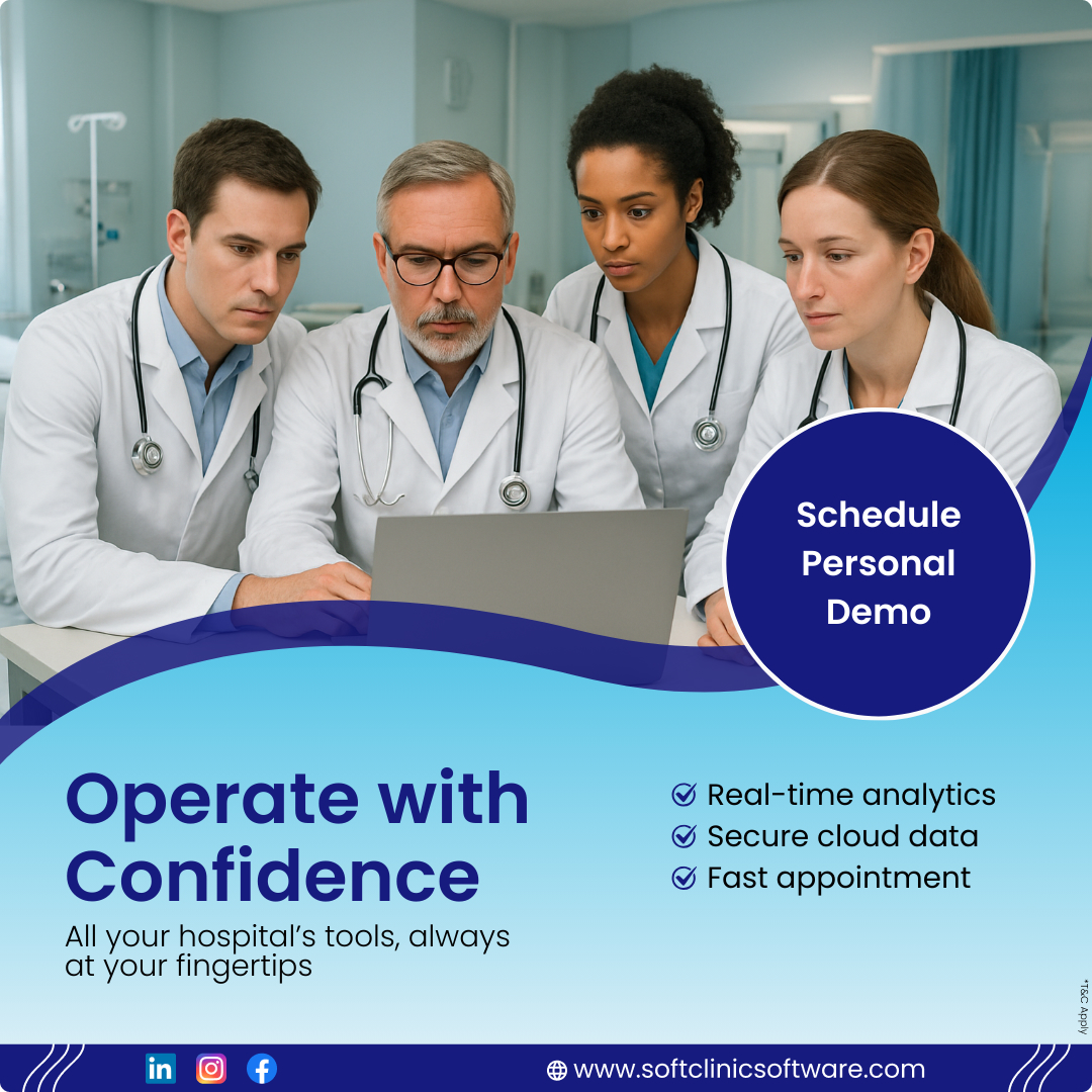 SoftClinic_Jvs's tweet image. Operate with confidence using SoftClinic GenX. 💙

Give your team real-time analytics, secure cloud data, and faster appointments—all your hospital’s tools at their fingertips in one smart platform. 🏥💻

#SoftClinicGenX #HospitalSoftware #ClinicManagement #RealTimeAnalytics