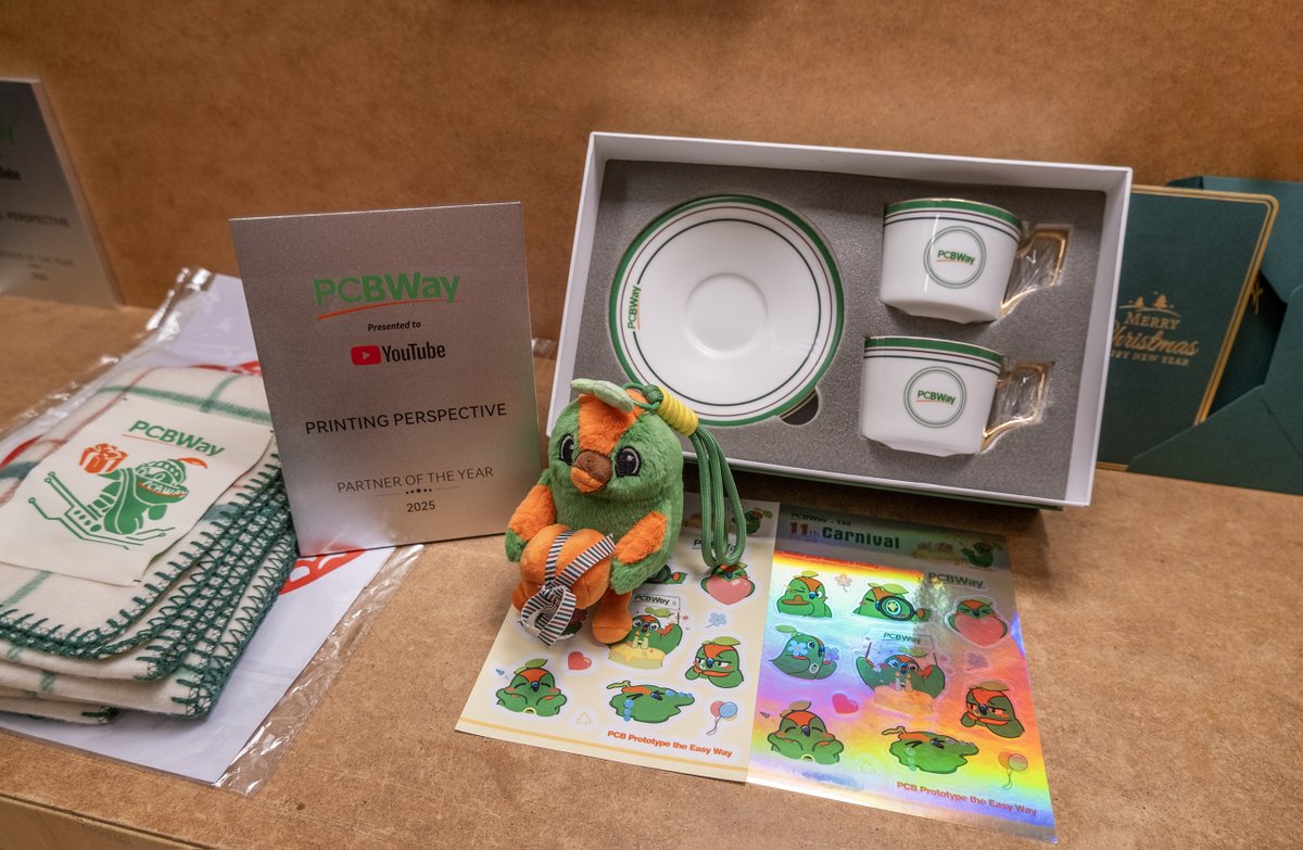 PrintPerspec's tweet image. Early Merry Christmas is nice. :)

Thanks, @PCBWayOfficial, for the gifts and for sponsoring all the YouTube videos!

Looking forward to the Year 2026 and what it brings!