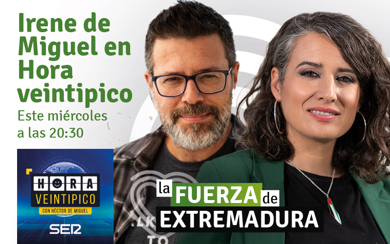 Podemos_EXT's tweet photo. 📻 Los De Miguel se encuentran este miércoles en los micrófonos de @La_SER 🔥

@HectordeMiguel entrevistará a @IrenedeMiguelEx en @HVeintipico a partir de las 20:30 horas. https://t.co/ZCaYCxHJVj