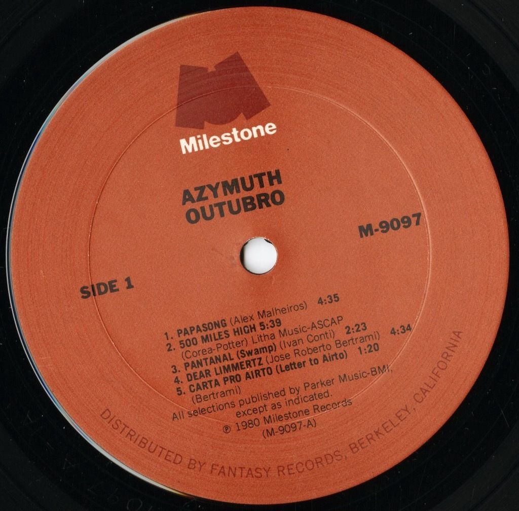 Azymuth / アジムス / Outubro (M-9097)】ベルトラミのエレピが大活躍