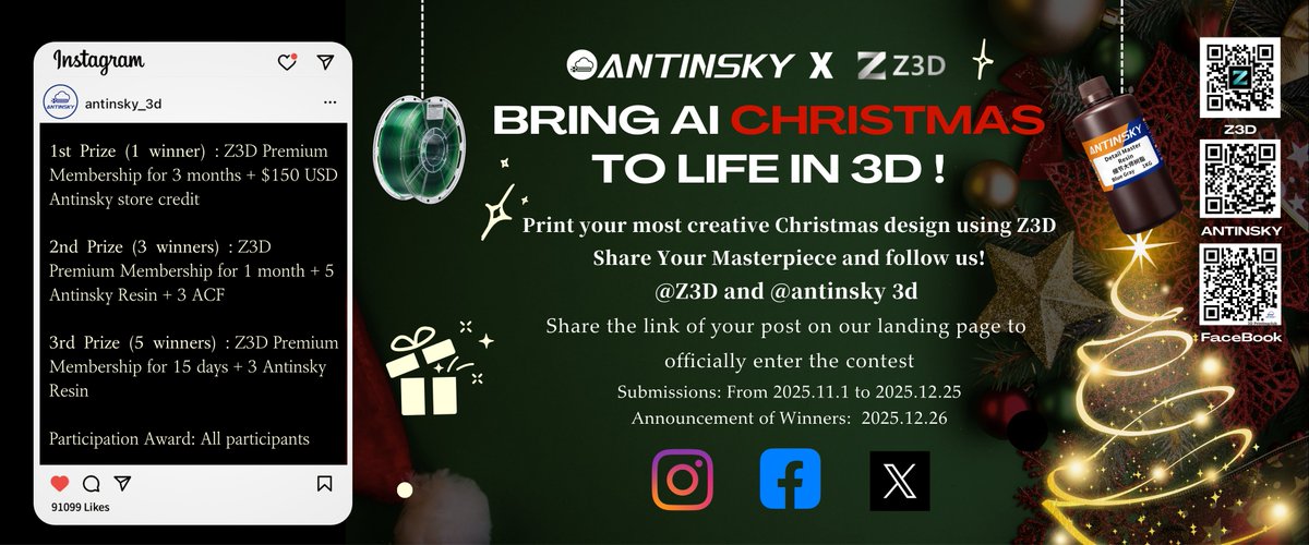 z3d_ai's tweet photo. 🎄 If you forgot about this... 
now's the perfect time to create something truly special for Christmas! ✨