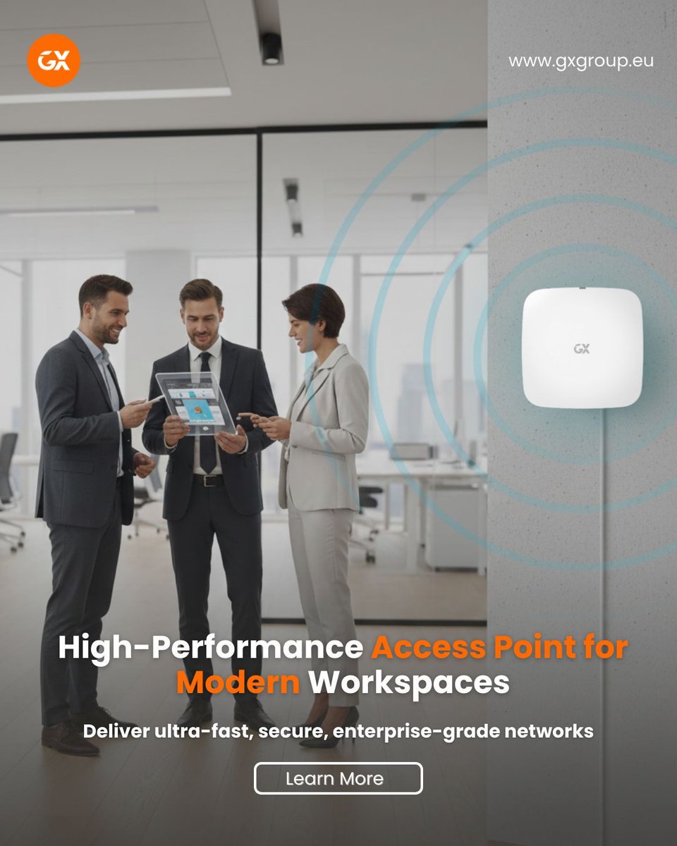 gxgroup_eu's tweet photo. Modern enterprises need more than Wi-Fi—they need reliable, secure, high-performance connectivity. Our enterprise-grade #AccessPoints support collaboration, cloud apps, &amp; future-proof your network.

Read our latest blog: 👉 https://t.co/T5n3wKBn6Y

#GXGroup #EnterpriseWiFi https://t.co/OBVEEdK7dZ