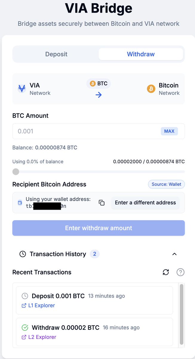 inesisljami's tweet photo. Deposit and Withdraw working perfectly @RNR_0 🔥
 @MIdirNassim1 looking good

@buildonvia connecting blockchains (☎️) https://t.co/REKTKgsBef