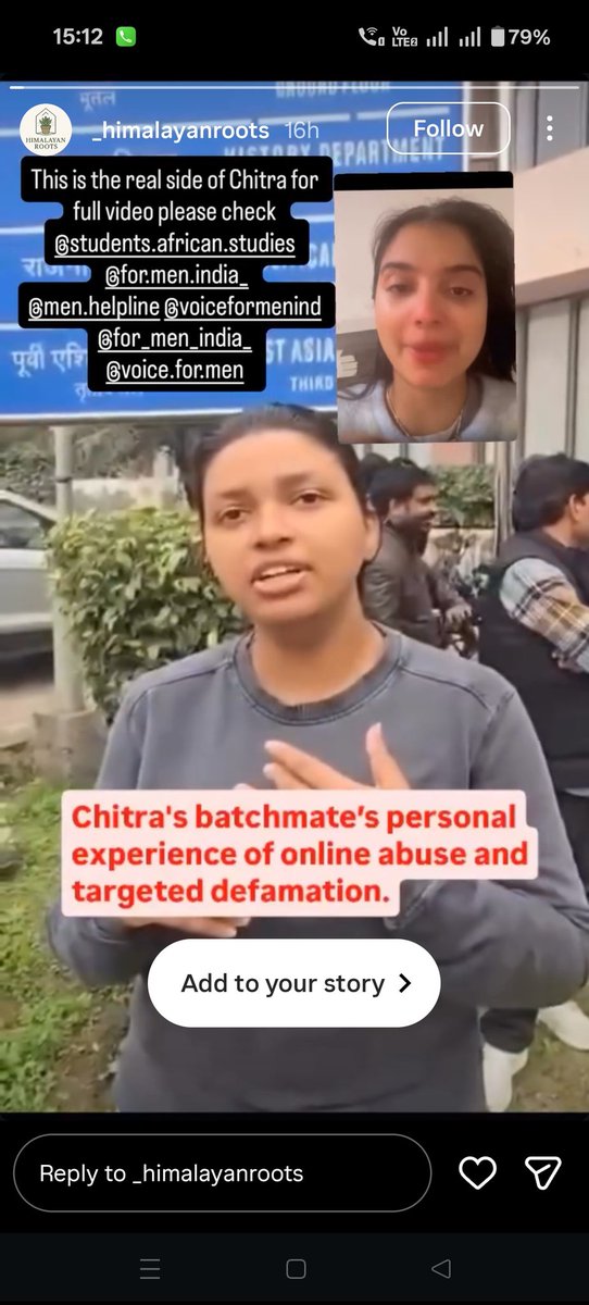 ForMenIndia_'s tweet photo. A few days back, a Delhi University (DU) student, Chitra Singh, has alleged harassment by a professor and pressure from college authorities, while other students reportedly gave statements against her, leading to a public dispute

Chitra uploaded an Instagram reel where she shared her experience claiming she was mentally harassed by an unnamed professor over an internal issue. After she posted the video about the alleged incident, she claimed the Head of Department (HOD) pressured her to delete the post and that her admit card was withheld just before an exam. 
Her Instagram video created a sensation on social media with various news portals taking her side and sympathising with her, demanding justice. 

However, her classmates and some other students claimed that the story was one sided and that she made false allegations. 
One major counter-allegation is that Singh only attended three days out of a six-month semester. It is also alleged that she posted her classmates' private phone numbers online (doxxing) & defamed her. 
Students have claimed that the allegations by Chitra has taken a toll on the mental health of the professor. 

Many users claimed that the viral video itself is shaky, lacks context, and doesn't clearly show harassment, leading some to believe that Chitra's video is a social media drama without factual basis. 

Till date, no FIR has been filed against anyone. 

SWIPE TO SEE THE VIDEO UPLOADED BY CHITRA AS WELL AS THE STATEMENT OF THE STUDENTS AGAINST CHITRA. 

ALSO, DO LETS US KNOW YOUR OPINIONS ON THIS INCIDENT & SHARE TO SPREAD AWARENESS.

#formenidia #delhiuniversity