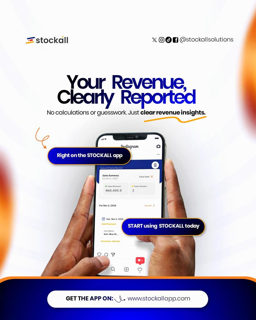 StockallApp's tweet photo. Clear revenue reporting is essential for sustainable business growth.
Stockall Solutions captures, organizes, and presents your sales data accurately, giving you reliable insights to guide smarter financial decisions.
#stockallsolutions #revenuereport #businesmanagement https://t.co/s1c04L1GQ5
