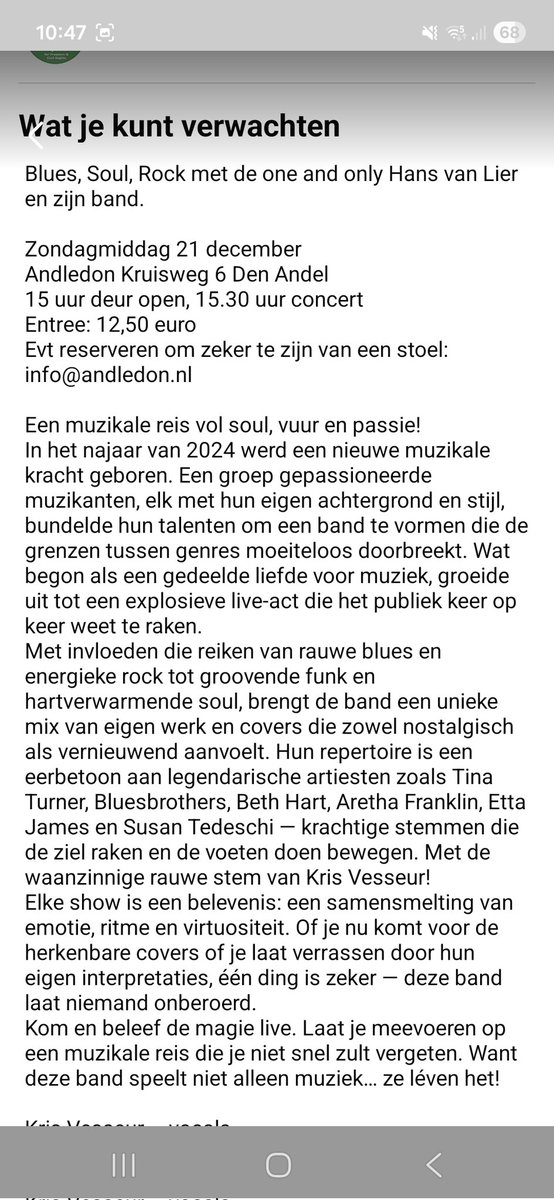 Nu zondagmiddag 21 december. Welkom!