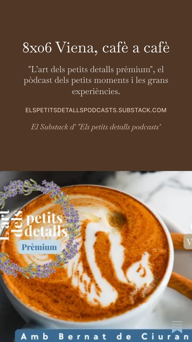 🎧Dijous vinent a partir de les 9 del matí aquí a <a href="/Lartpodcast/">L'art dels petits detalls</a>. 

#OriginalsElspetitsdetallspodcasts #FempodcastsAmbÀnima