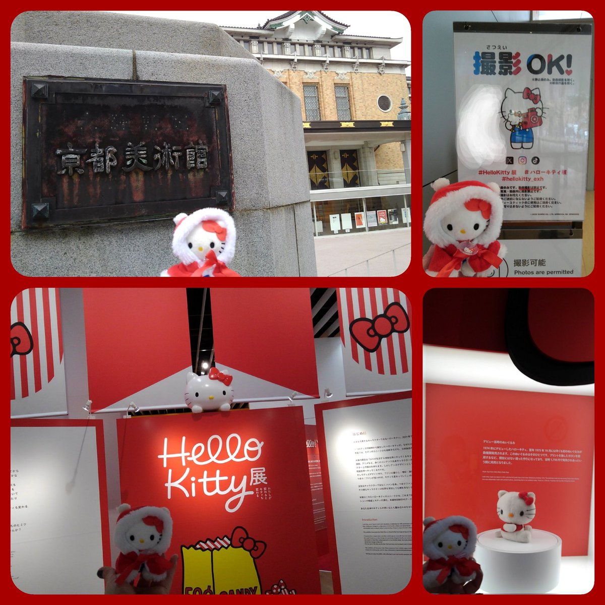 HelloKitty展 🎀 ⛄🎄🎅✨クリスマスのファー🧣を着たキティちゃん