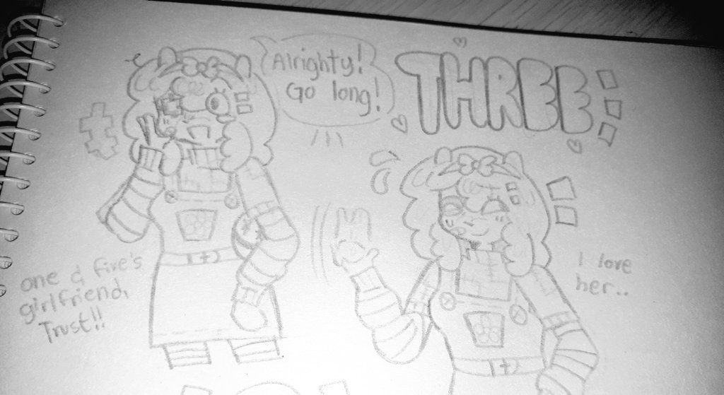 Here's a Three. Might change her design #tpot #osc Ummm I'll draw on digital soon if I can !!!!!!