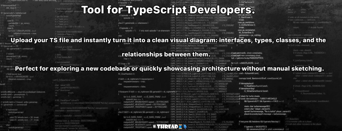 drylikov's tweet image. #𝑻𝒚𝒑𝒆𝑺𝒄𝒓𝒊𝒑𝒕𝑻𝒐𝒐𝒍𝒔 #𝑪𝒐𝒅𝒆𝑽𝒊𝒔𝒖𝒂𝒍𝒊𝒛𝒂𝒕𝒊𝒐𝒏 #𝑪𝒍𝒆𝒂𝒏𝑨𝒓𝒄𝒉𝒊𝒕𝒆𝒄𝒕𝒖𝒓𝒆 #𝑻𝒚𝒑𝒆𝑺𝒄𝒓𝒊𝒑𝒕𝑫𝒊𝒂𝒈𝒓𝒂𝒎 #𝑪𝒐𝒅𝒊𝒏𝒈𝑴𝒂𝒅𝒆𝑬𝒂𝒔𝒚

#𝒄𝒐𝒎𝒎𝒆𝒏𝒕𝒎𝒆 #𝒇𝒐𝒍𝒍𝒐𝒘𝒎𝒆 #𝒍𝒊𝒌𝒆𝒎𝒆 #𝒓𝒆𝒂𝒅𝒎𝒆

#𝒅𝒓𝒚𝒍𝒊𝒌𝒐𝒗